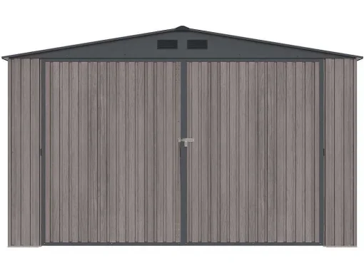 Garagem Em Aco Galvanizado Efeito Madeira Cinzenta 15,1 M - Neron