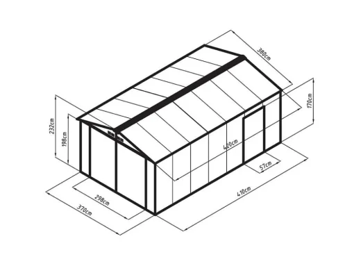 Garagem Em Aco Galvanizado Efeito Madeira Cinzenta 15,1 M - Neron