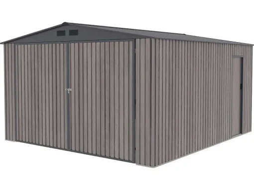 Garagem Em Aco Galvanizado Efeito Madeira Cinzenta 15,1 M - Neron