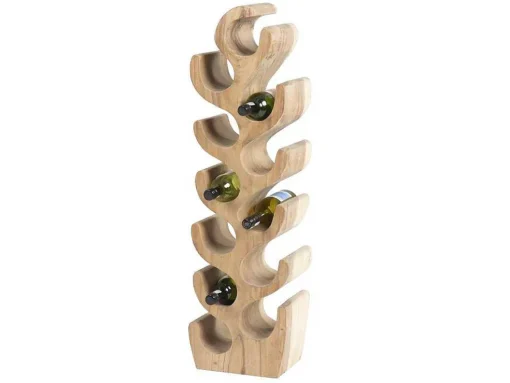 Garrafeira Em Madeira De Suar Para 12 Garrafas De C. 28 X L. 19 X A. 100 Cm Cor Natural - Guimaras
