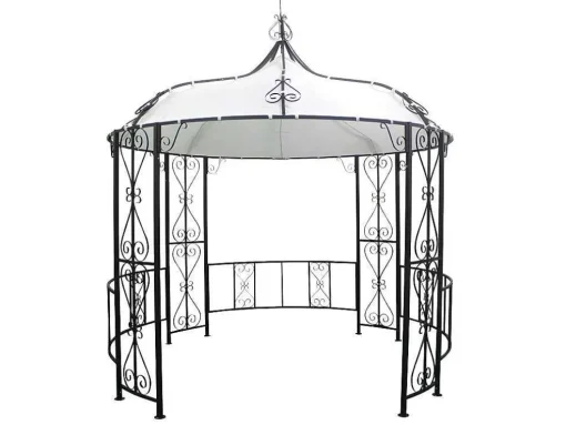 Gazebo De Jardim Tilcara Em Metal Feitio Ferro Forjado D300 X A290 Cm
