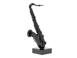 Grande Estátua De Saxofone Em Resina C29 X L16 X A62 Cm Preto - Musania