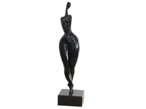Grande Estátua Madison - Resina - C 12 X A 50 Cm - Preto