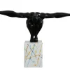 Grande Estátua Soledad Ii Em Resina - Comp.73 X Alt.57 Cm - Preto