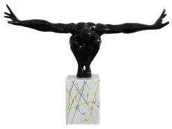 Grande Estátua Soledad Ii Em Resina - Comp.73 X Alt.57 Cm - Preto