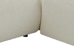 Grande Sofá De Canto Panorâmico Tecido Boucle Branco - Pogni De Maison Cephy