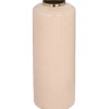 Grande Vaso Em Metal Esmaltado D. 19 X A. 50 Cm Bege E Dourado - Goriat