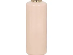 Grande Vaso Em Metal Esmaltado D. 19 X A. 50 Cm Bege E Dourado - Goriat
