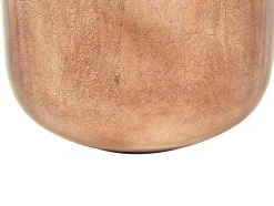 Grande Vaso Em Metal Esmaltado D. 30 X A. 82 Cm Terracota E Folha Acobreada - Perlin