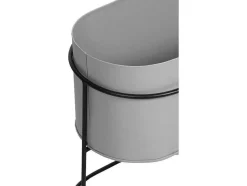 Jardineira Interior Ou Exterior De Pe C.74 X A.40 Cm Metal Cinzento-Claro - Ravina