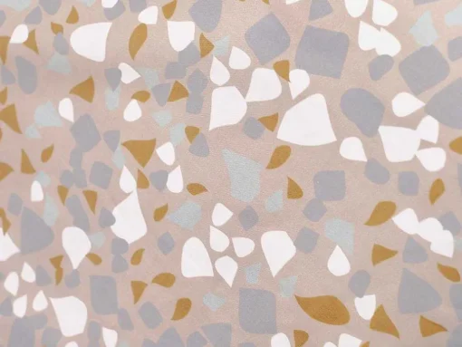Jogo De Cama Algodao Estampagem Terrazzo, Capa De Edredão 220 X 240 Cm + 2 Fronhas 63 X 63 Cm Multicolor - Terazino