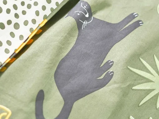 Jogo De Cama De Criança, Animais Da Savana, Algodao 57 Fios/Cm , Capa De Edredão 140 X 200 Cm + 1 Fronha Multicolor - Zolika