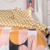 Jogo De Cama Geometrico Reversivel, Algodao De 57 Fios/Cm , Capa De Edredão 220X240 Cm + 2 Fronhas 63X63 Cm Multicolor - Arlao