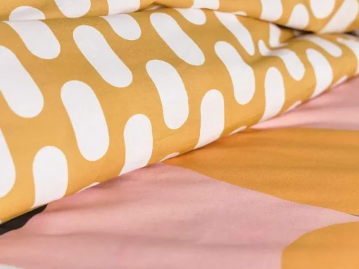 Jogo De Cama Geometrico Reversivel, Algodao De 57 Fios/Cm , Capa De Edredão 220X240 Cm + 2 Fronhas 63X63 Cm Multicolor - Arlao