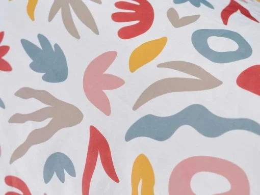 Jogo De Cama Reversivel Algodao De 57 Fios/Cm , Capa De Edredão 220X240 Cm + 2 Fronhas 63X63 Cm Multicolor - Sonira
