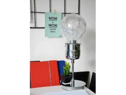 Lampada De Mesa Bulb, Cromio, 14,5X14,5X40 Cm, Epikasa