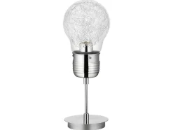 Lampada De Mesa Bulb, Cromio, 14,5X14,5X40 Cm, Epikasa