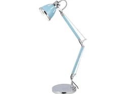 Lampada De Mesa Jerona, Azul, Cromio, 21X21X86 Cm, Epikasa