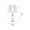 Lampada De Mesa Karma, Cromio, Branco, 40X40X66 Cm, Epikasa