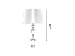 Lampada De Mesa Karma, Cromio, Branco, 40X40X66 Cm, Epikasa