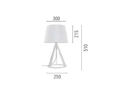 Lampada De Mesa Konan, Multicor, 30X30X51 Cm, Epikasa