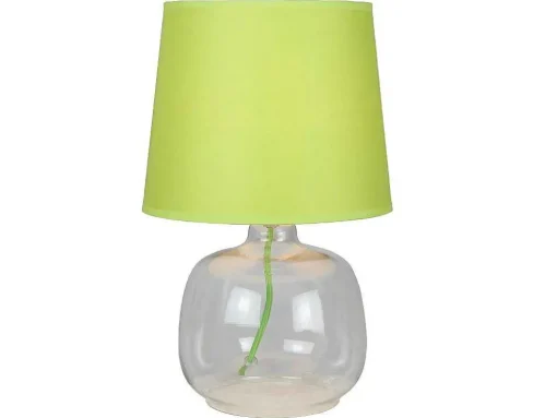 Lampada De Mesa Mandy, Verde, Transparente, 22,5X22,5X35 Cm, Epikasa