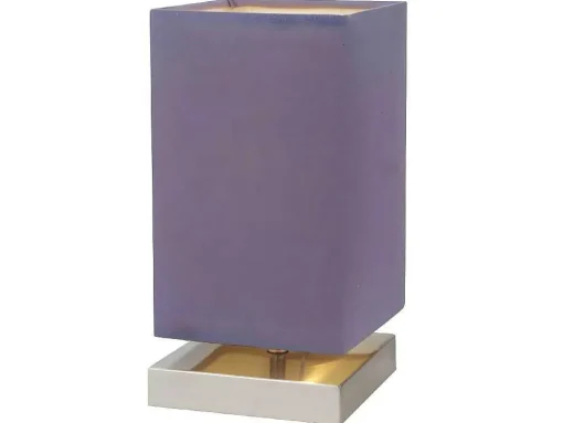 Lampada De Mesa Nanga, Violeta, Cetim, 12X12X25 Cm, Epikasa