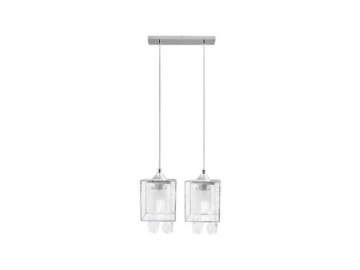 Lampada De Suspensao Gracja, Cromio, 33X13X130 Cm, Epikasa