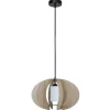 Lampada De Suspensao Pola, Carvalho, Preto, Branco, 49X49X110 Cm, Epikasa