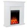 Lareira Electrica De Pousar Vesuvia - Com Cobertura - C98 X L24 X A102.5Cm - Branco