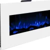 Lareira Elétrica De Parede Lalita - C110 X L14 X A49 Cm - Branco