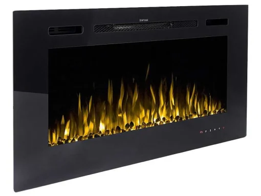 Lareira Elétrica De Parede De C101,6 X L14 X A54,4 Cm Cor Preto - Calbuco