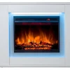 Lareira Elétrica De Pe Nevado - Com Cobertura - Leds - C100 X L27,5 X A82,5 Cm - Branco