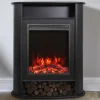 Lareira Elétrica De Pousar Com Protecao De C84X L33 X A111Cm Cor Preto - Mombacho