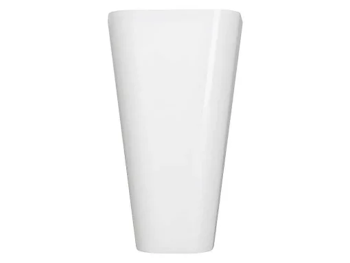 Lavatório Com Pe Retangular Em Solid Surface Cor Branco - Tilicho