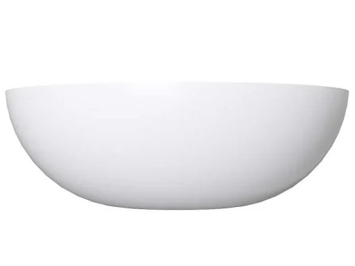 Lavatório De Casa De Banho Redondo Em Solid Surface De 40 Cm Cor Branco - Imja