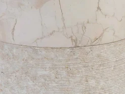 Lavatório De Casa De Banho Sobre Base Em Marmore Lanta - Cor Creme