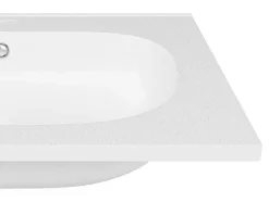 Lavatório De Encastrar Resina Efeito Pedra Branco C60 X L46 Cm - Okiwa