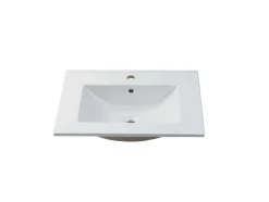 Lavatório De Encastrar Retangular Branco Em Ceramica 61 X 46,5 Cm - Motiac