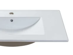 Lavatório De Encastrar Retangular Branco Em Ceramica 81 X 46,5 Cm - Motiac
