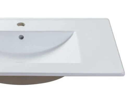 Lavatório De Encastrar Retangular Branco Em Ceramica 81 X 46,5 Cm - Motiac