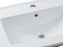 Lavatório De Encastrar Retangular Branco Em Ceramica 81 X 46,5 Cm - Motiac