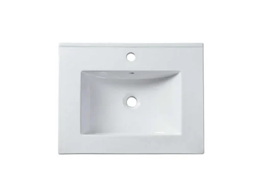 Lavatório De Encastrar Retangular Branco Em Ceramica 61 X 46,5 Cm - Motiac