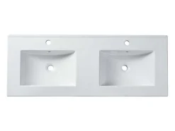Lavatório De Encastrar Retangular Branco Em Ceramica 122 X 46,5 Cm - Motiac