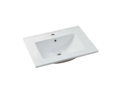 Lavatório De Encastrar Retangular Branco Em Ceramica 61 X 46,5 Cm - Motiac