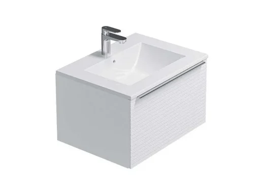 Lavatório De Encastrar Retangular Branco Em Ceramica 61 X 46,5 Cm - Motiac