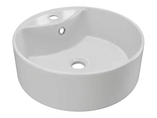 Lavatório De Pousar Branco Redondo Ceramica 40 Cm - Darini