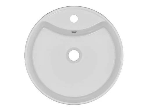 Lavatório De Pousar Branco Redondo Ceramica 40 Cm - Darini
