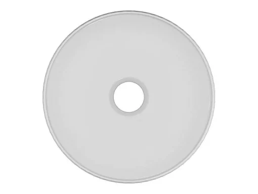 Lavatório De Pousar Ceramica Branco Estriado Redondo 36 Cm - Pedara