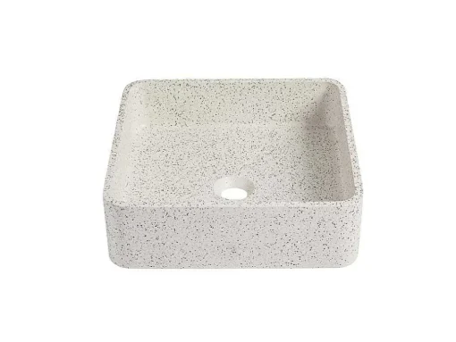 Lavatório De Pousar Quadrado Em Terrazzo C39 X L39 Cm - Stochi